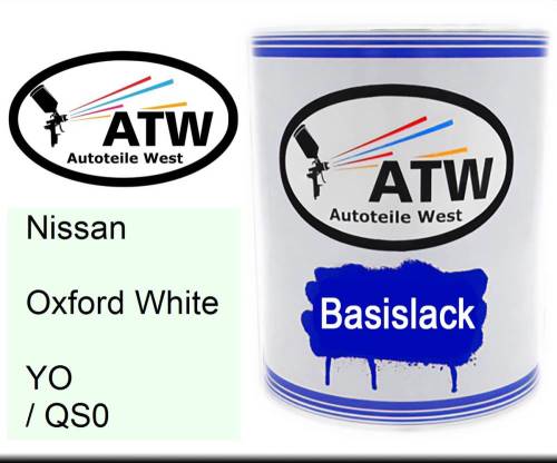 Nissan, Oxford White, YO / QS0: 1L Lackdose, von ATW Autoteile West.